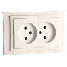 Розетка двойная mono electric larissa 103-010105-121